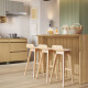 Barra de Isla Canelada MDF Nature 200 cm – Ideal para Cocinas Amplias GAMAS DE BEIGE