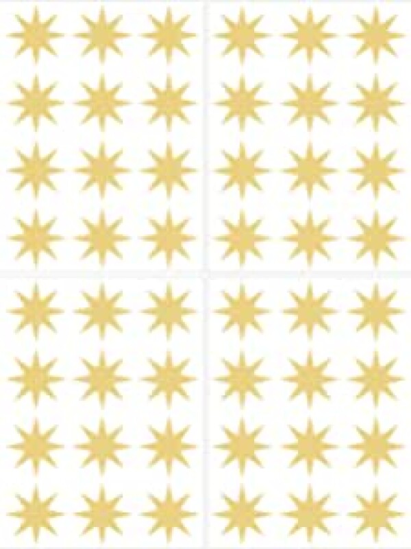 WALLPOPS METALLIC GOLD STARS N/A