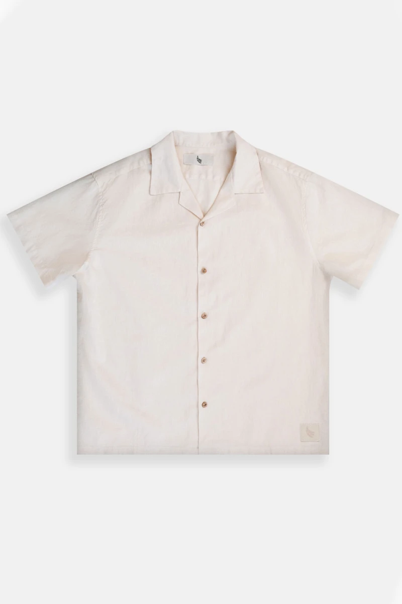 CAMP-COLLAR BOXY SHIRT Cream