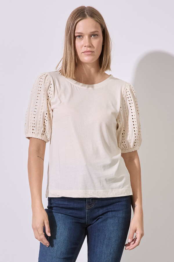 Blusa Broderie BEIGE