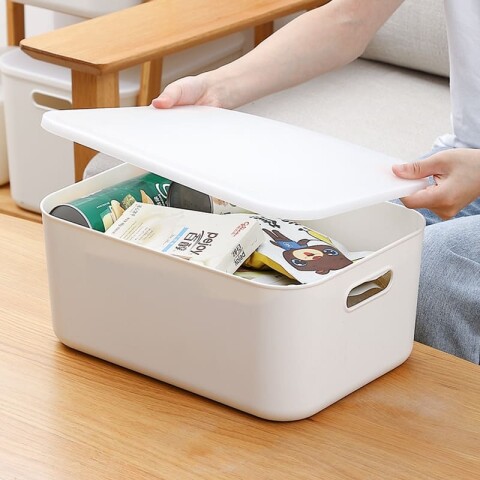 Caja de plástico con Tapa 26x18x16cm 8L Caja de plástico con Tapa 26x18x16cm 8L