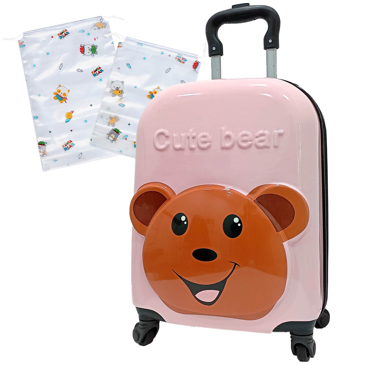 Valija Infantil C/set Organizador De Viaje Animales - Oso 