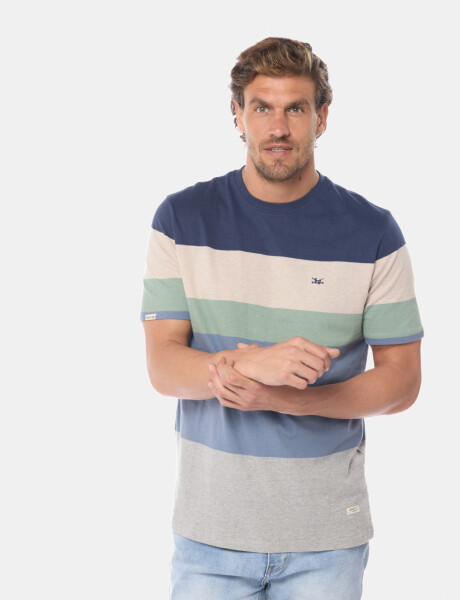REMERA RAYADA Gris