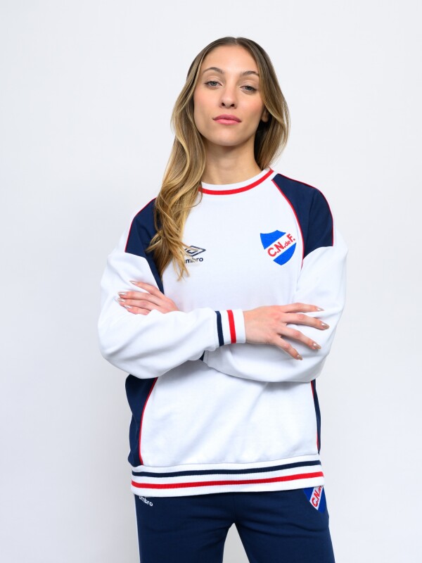 BUZO VENTURE Nacional Mujer Blanco, Azul Marino, Rojo
