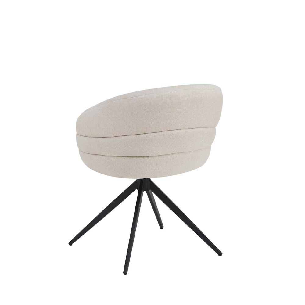 SILLA DE COMEDOR METAL-Y-TELA NATURAL-BEIGE LIA