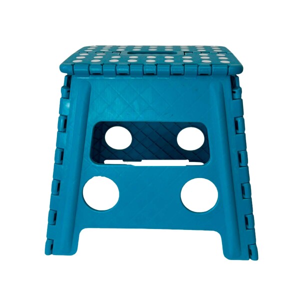 Banco Plegable Multiuso Resistente Banquito 32 Cm Alto 90 Kg Color Azul Oscuro