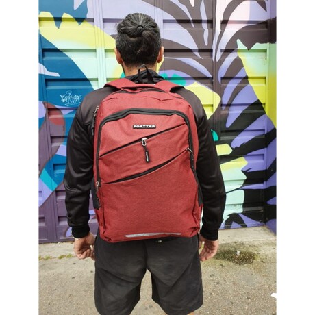 Mochila Urbana Arye San Antonio Varias Reparticiones 35 lts Rojo