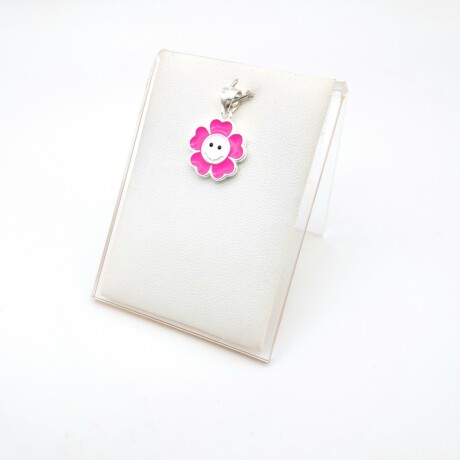 Dije de plata 925 con esmalte, FLOR. Dije de plata 925 con esmalte, FLOR.
