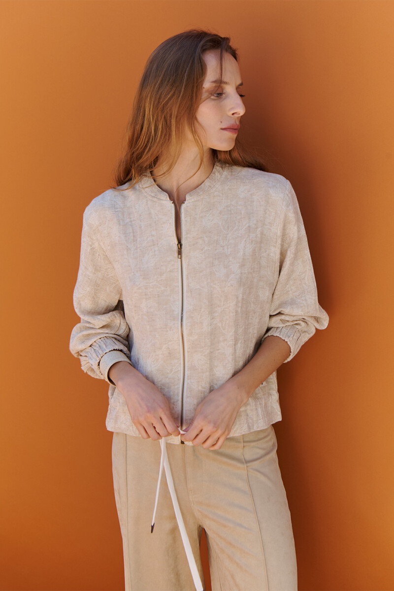 BOMBER TRAMADA BEIGE