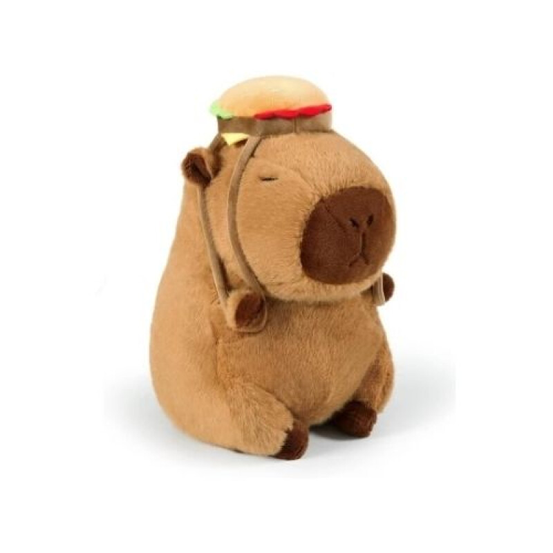 Peluche Capybara con Hamburguesa 40cm Peluche Capybara Con Hamburguesa 40cm