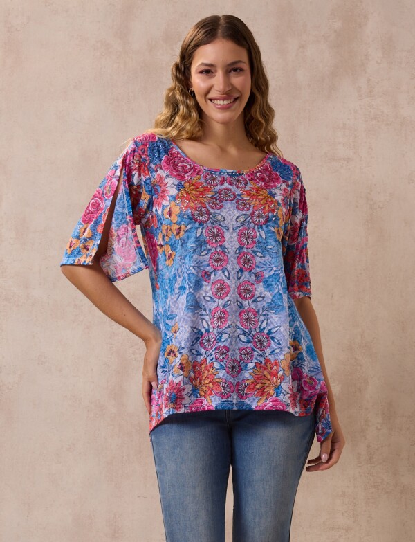 Blusa Brillos MULTI/AZUL