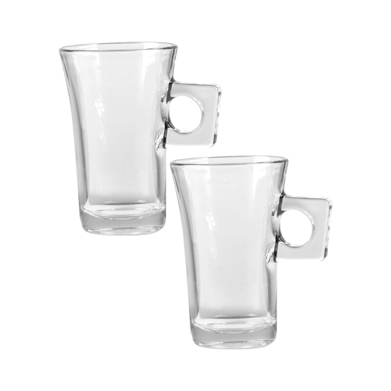 Set x2 Taza con asa Gaiyo 250 ml TRANSPARENTE