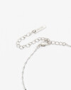 Cadena Corta con Dije Metal Collar Con Dije Corazón Metal - Plateado Rodio