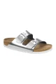 Sandalia Arizona Soft Footbed Leather - Regular Plateado