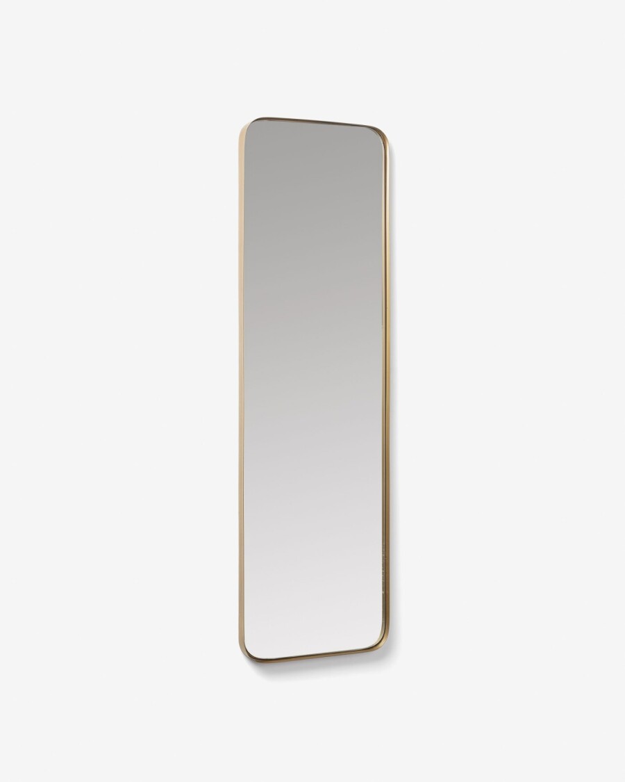 Espejo Marco de acero 30 x 100 cm dorado Espejo Marco de acero 30 x 100 cm dorado