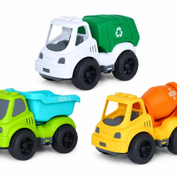 Set 3 vehiculos plastico ECO verde