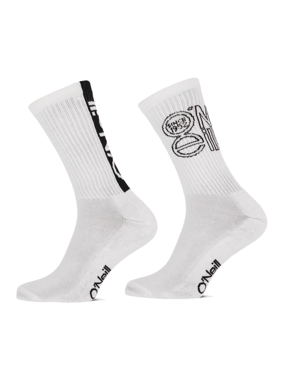 Medias O'Neill Street Crew Unisex Pack x2 - Blanco 