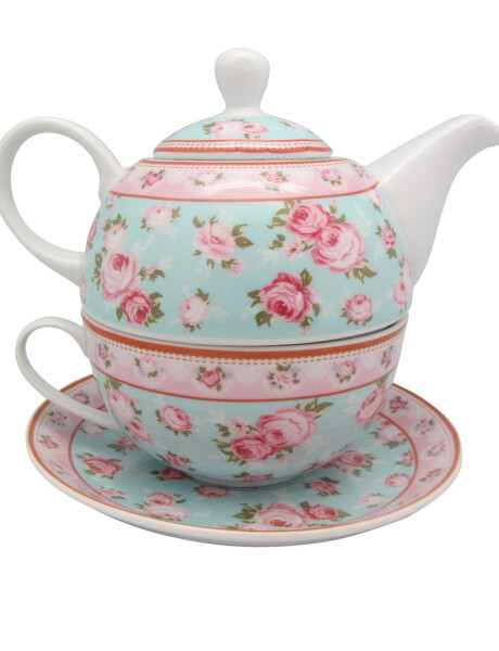 Tea For One Roses TEA FOR ONE PINK ROSES 250+400ML — Deco Hogar