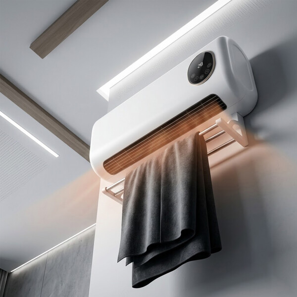 Calefactor Caloventilador Pared Secarropas 2000w C/ Control Blanco