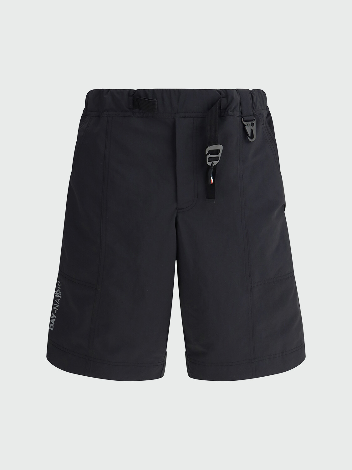 Moncler - Short Logo Algodón Negro