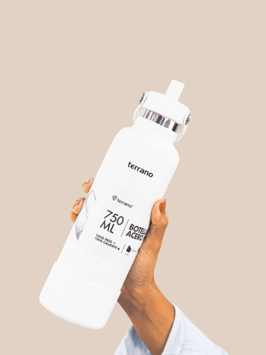 Botella Térmica Con Pico 750Ml. - Blanco 