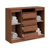 Cómoda Noble 4 Cajones 2 Puertas Macadamia Cómoda Noble 4 Cajones 2 Puertas Macadamia