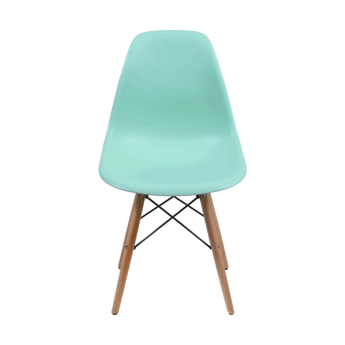 SILLA EAMES COMEDOR CON BASE EN MADERA VERDE AGUA 