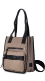 MOCHILA CARTERA CRETA TOPO OSCURO