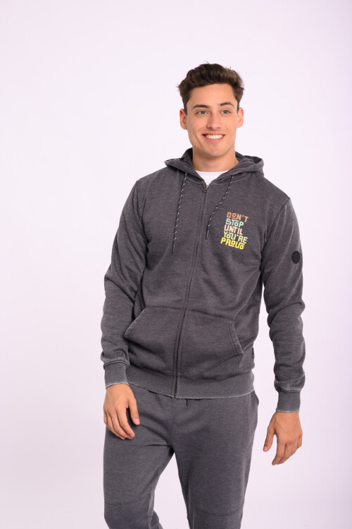 Canguro felpa estampado Gris oscuro