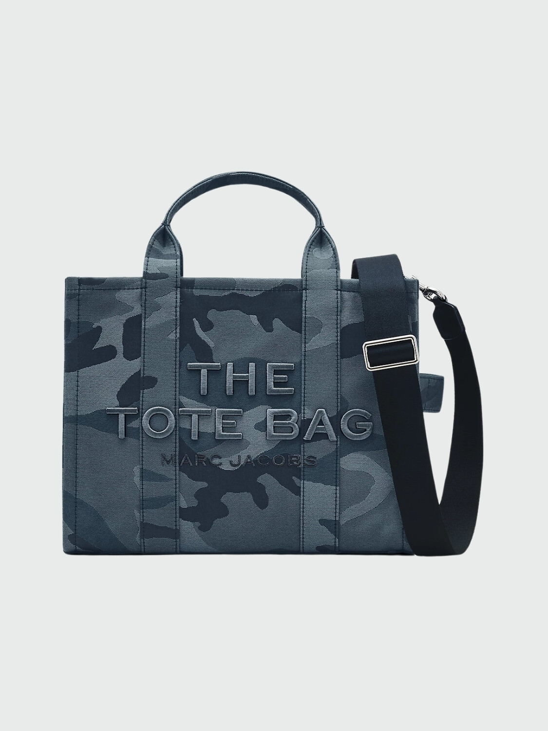 MARC JACOBS - THE CAMO JACQUARD MEDIUM TOTE BAG Azul Oscuro