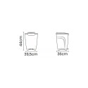 PAPELERA TACHO BASURA TRAMONTINA T-FORCE 25LTS NEGRO
