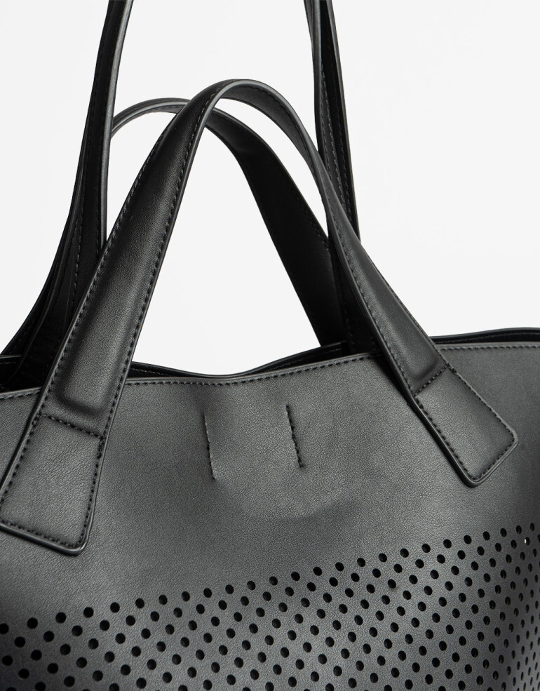 Shopper Cartera Formato Shopper Calada - Negro