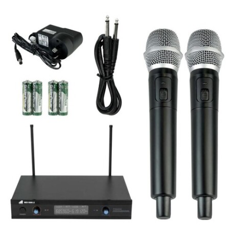 Kit de 2 micrófonos inalámbricos Artec con receptor Kit de 2 micrófonos inalámbricos Artec con receptor