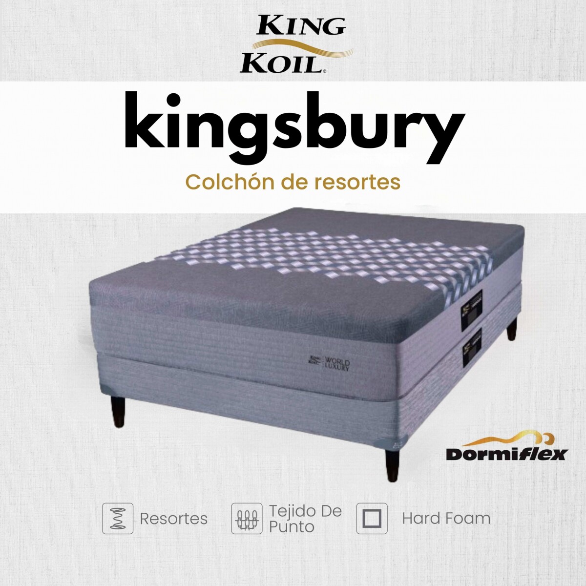 Colchón Kingsbury con Sommier - Super King 200x200 