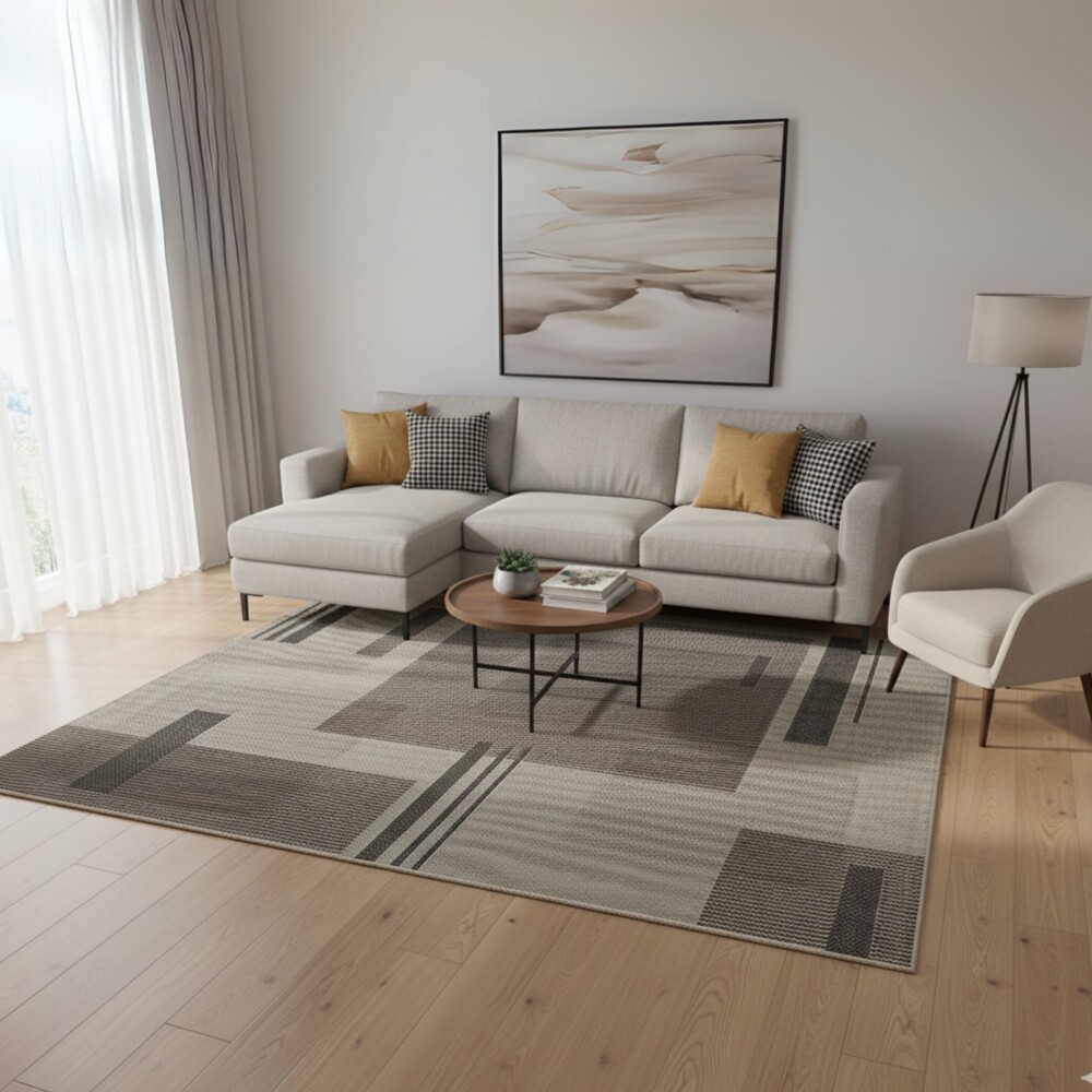 Alfombra moderna Eco-Nature - Painel | 1.50x2.00 m Chumbo