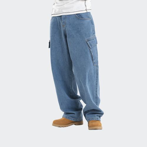 Pantalón Pulau Denim Cargo Azul