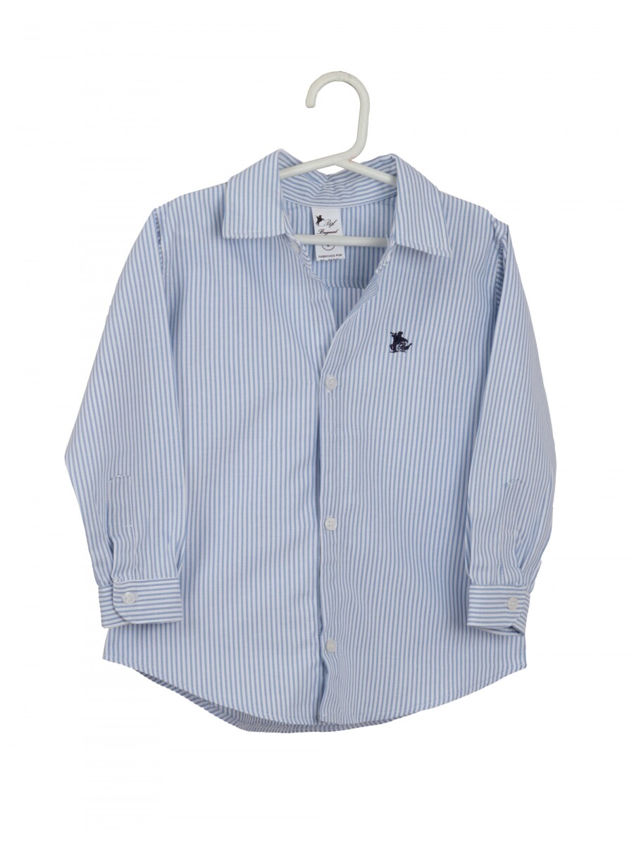 Camisa de Niño/a - rayada celeste 
