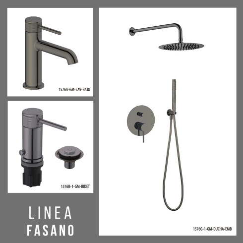 Juego De Griferia Incluye Lavatorio Bajo,Bidet Y Ducha Embutida 000