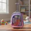 Mochila Nickelodeon 3D Con Carro 40x30x14 Lila