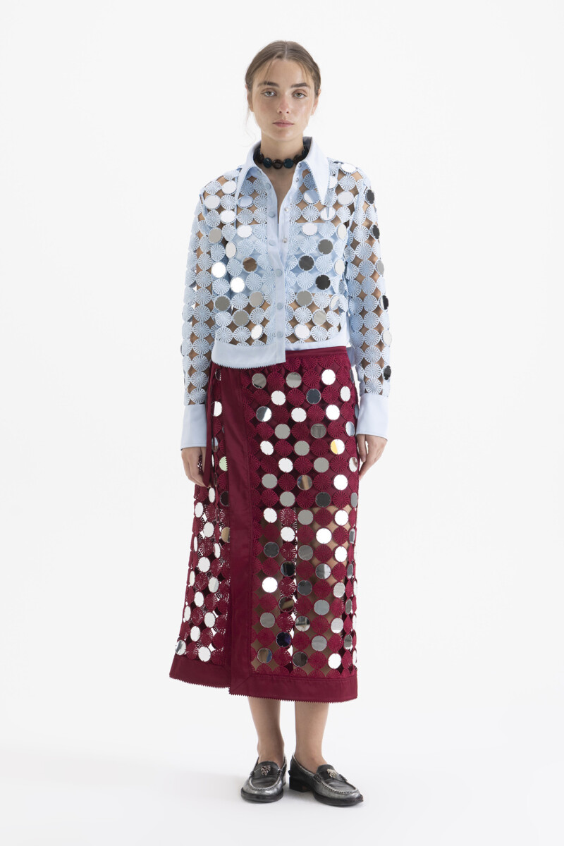 POLLERA MIRRORS Bordo