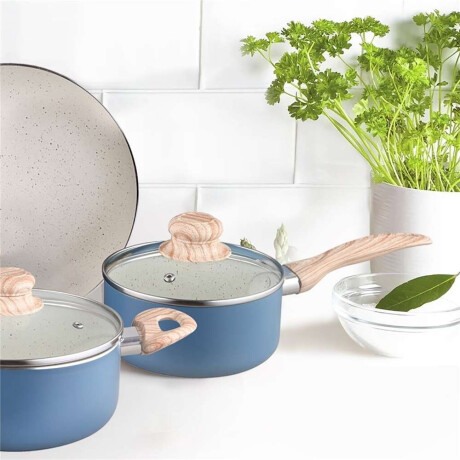 Bateria De Cocina 7Pzas Selecta Plus Blue