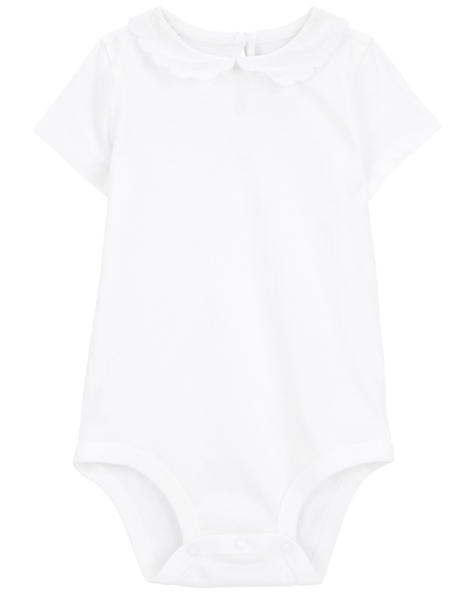 Body de algodón, con cuello mago festoneado 