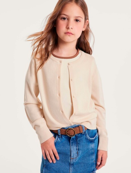 CÁRDIGAN DE PUNTO BEIGE
