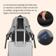 Mochila Viaje Urbana Antirrobo Notebook Matein 103500 Gris Oscuro