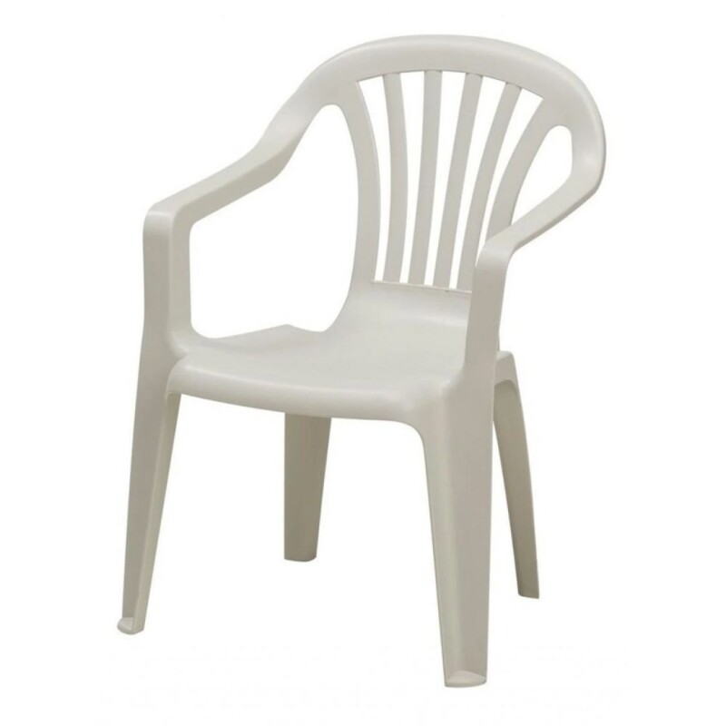 Sillas de PVC con Posabrazos Blanca King Sillas de PVC con Posabrazos Blanca King