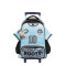 Mochila FOOTY Camiseta Futbol 18" Con Carro Celeste - Negro