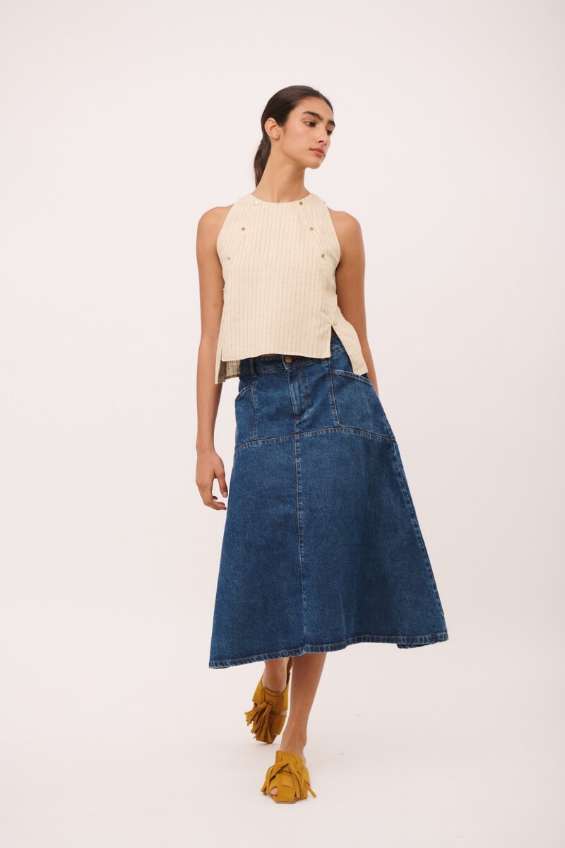 FALDA POMELA DENIM Azul