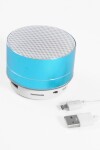 Parlante circular bluetooth portatil celeste