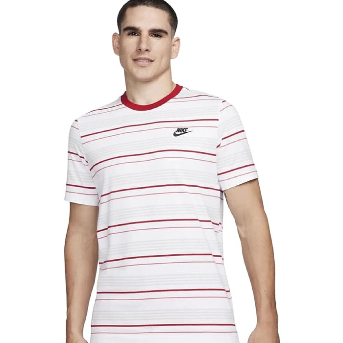 Remera Nike Club Stripe de Hombre - FD1358-100 - Blanco 