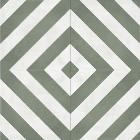 Porcelanato Tipo Patchwork Verde Blanco Mate 20X20Cm Piso Pared GAMAS DE BLANCO